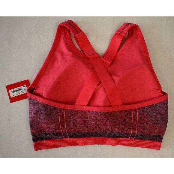 Spanx 50284R Women's Sz Large Spacedye Coral Punch Seamless Sculpt Sports Bra - Picture 4 of 7